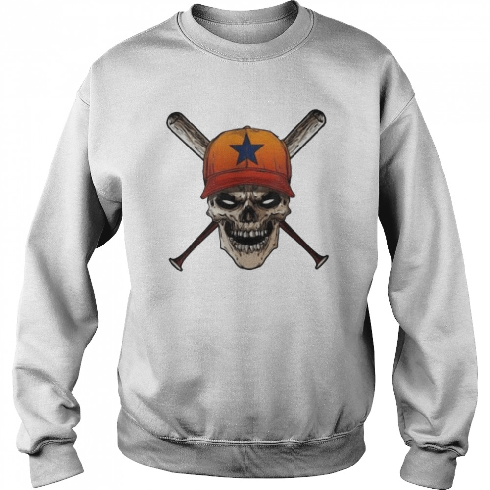 Houston Astros Baseball Vintage H-Town Crush City Texas Skull