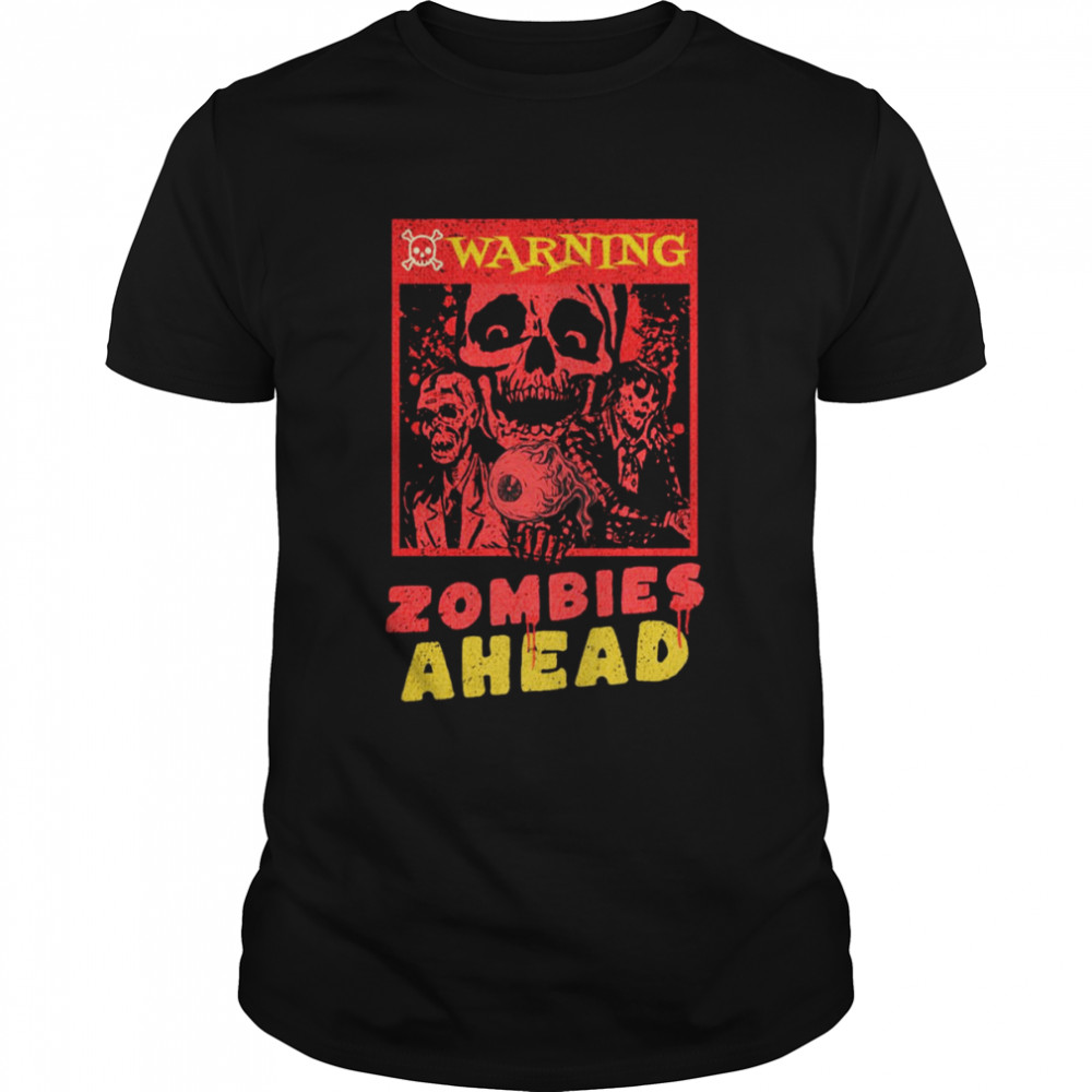Warning Zombies Ahead Vintage shirt Classic Men's T-shirt