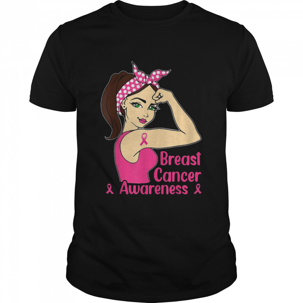 Black Woman Breast Cancer Awareness In October We Wear Pink shirt