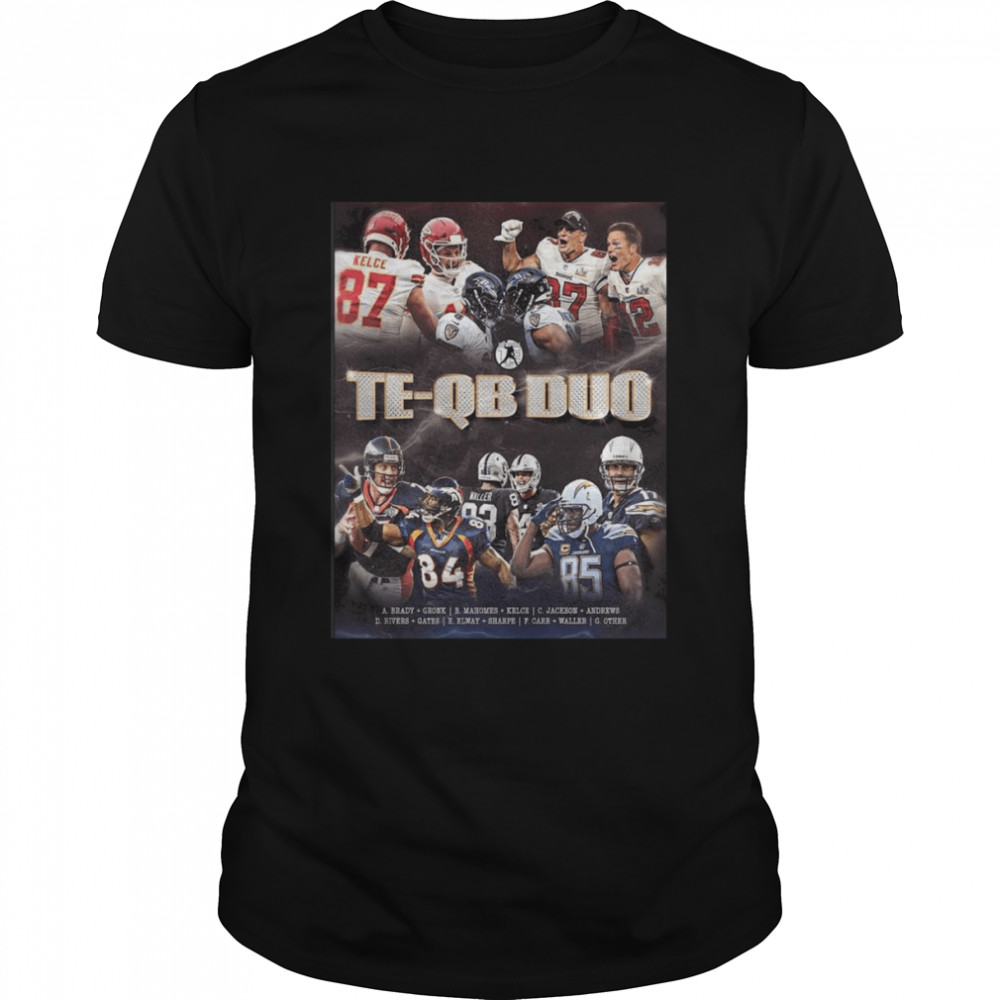 National tight ends day te qb duo in nfl shirt