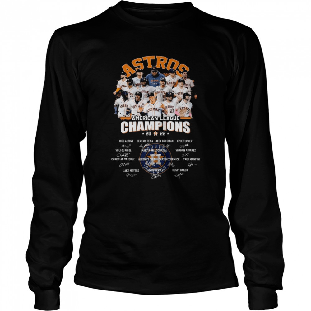 MLB Team Houston Astros American League Champions 2022 Signatures shirt -  Kingteeshop