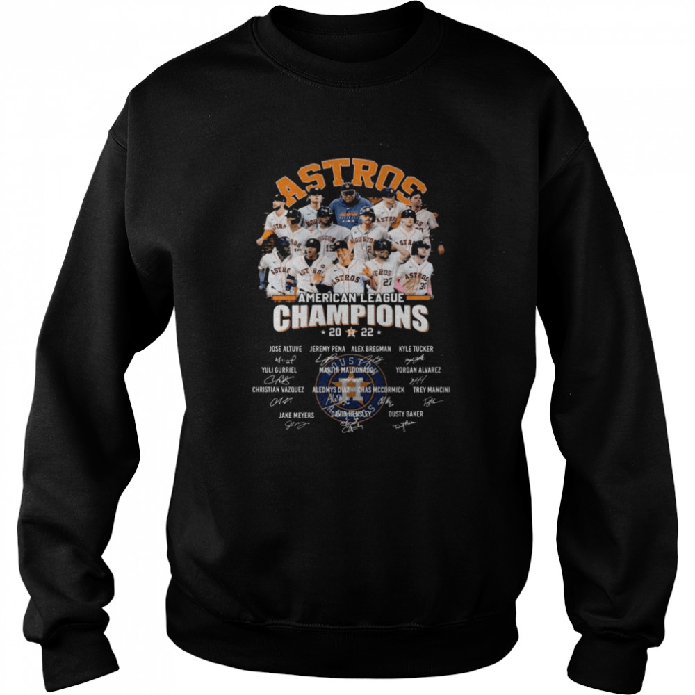 MLB Team Houston Astros American League Champions 2022 Signatures shirt -  Kingteeshop
