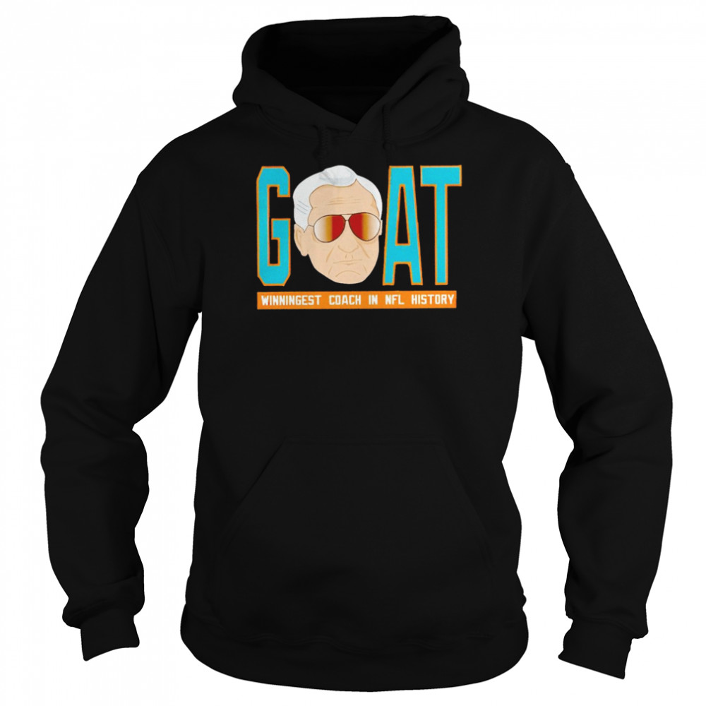 Miami Dolphins Goat Winningest Coach In Nfl History shirt - Kingteeshop