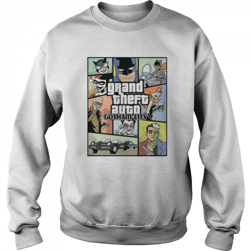 Gotham City Batman Harley Quinn Theft Inspired Kingteeshop By shirt Design Grand - Auto