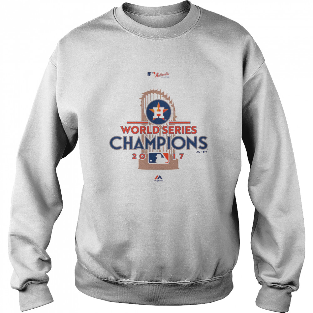 Houston Astros T Shirt Mens Large Blue World Series Champions 2017 Long  Sleeve