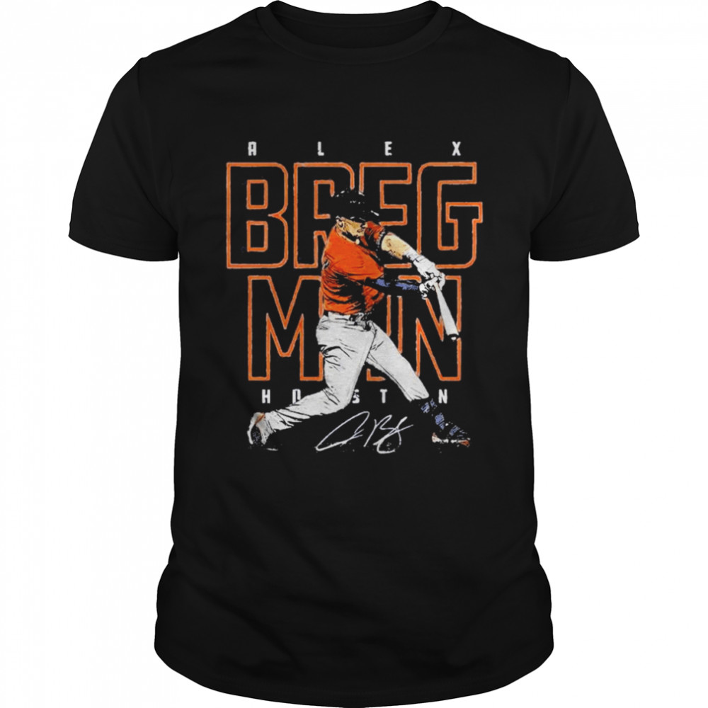 Houston Astros baseball Alex Bregman signature t-shirt - Kingteeshop