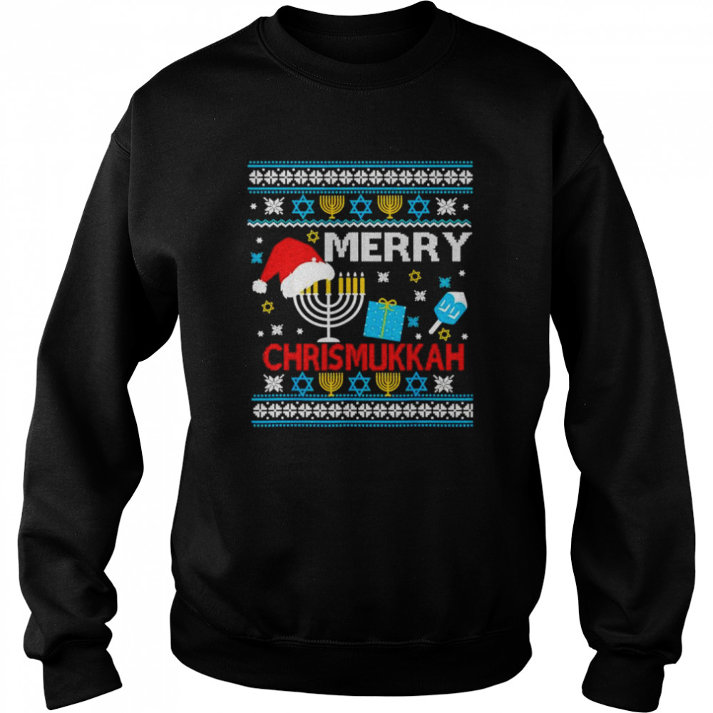 Best merry Chrismukkah Hanukkah Jewish ugly Christmas shirt Unisex Sweatshirt