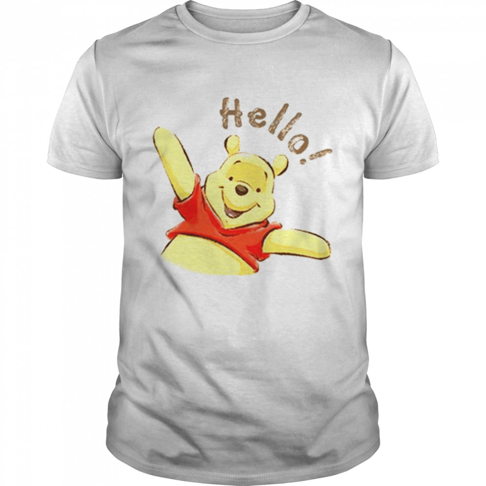 Hello My Friend Winnie The Pooh Bear Cartoon shirt Classic Men's T-shirt