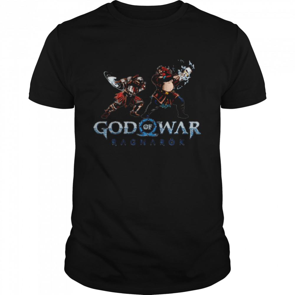 Combat Thor And Kratos Comic Style God Of War Ragnarok shirt