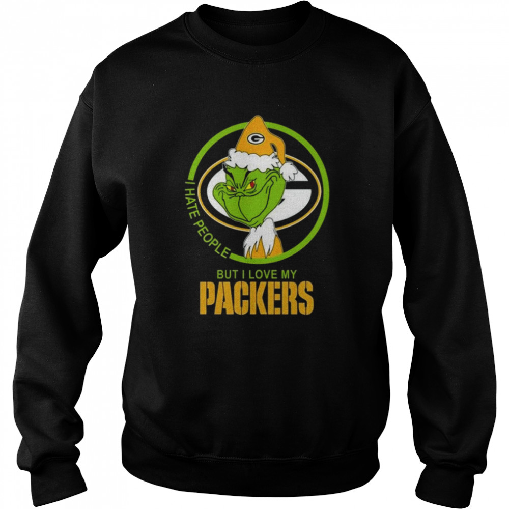 Official I Hate People But I Love My Green Bay Packers Grinch