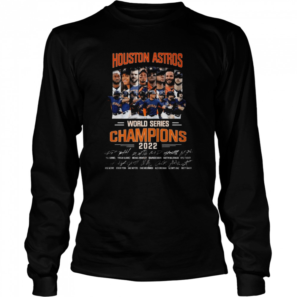 MLB Houston Astros team Winner 2022 World Series Champion signatures shirt  - Kingteeshop