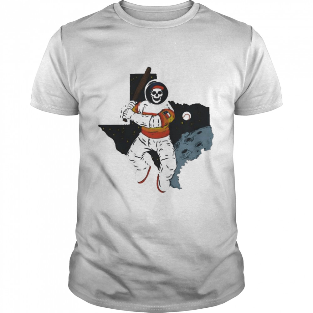 astronaut skeleton Houston Astros baseball shirt - Kingteeshop