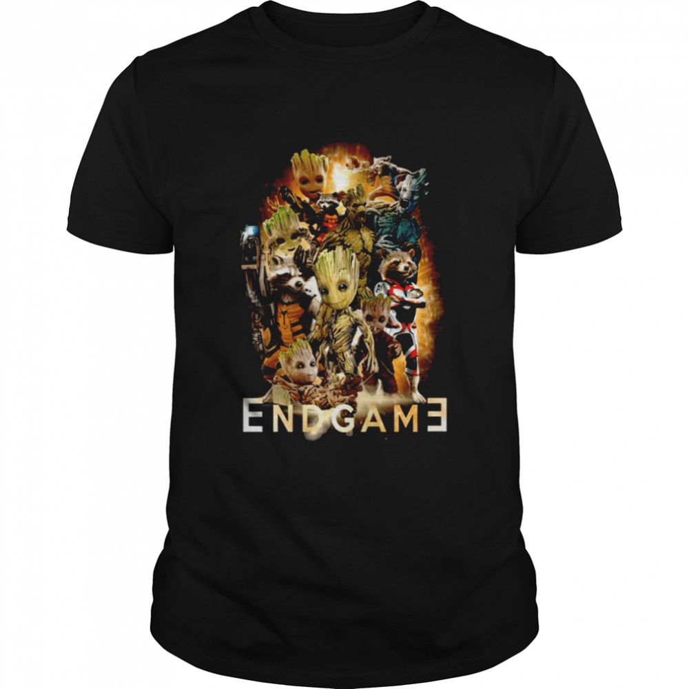 Groot Marvel Avengers Endgame Collage shirt Classic Men's T-shirt