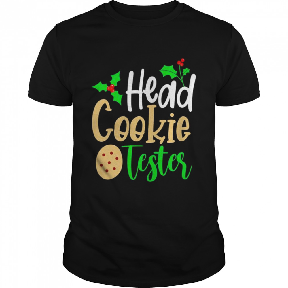 head cookie tester Merry Christmas shirt