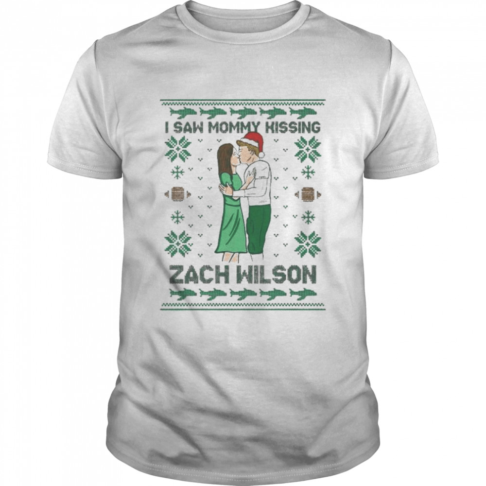 I saw mommy kissing zach wilson 2022 ugly Christmas sweater