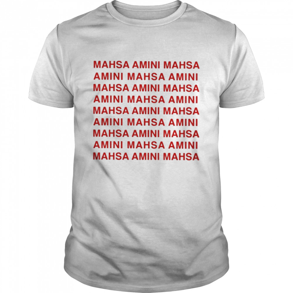 Jessica chastain wearing mahsa aminI T-shirt