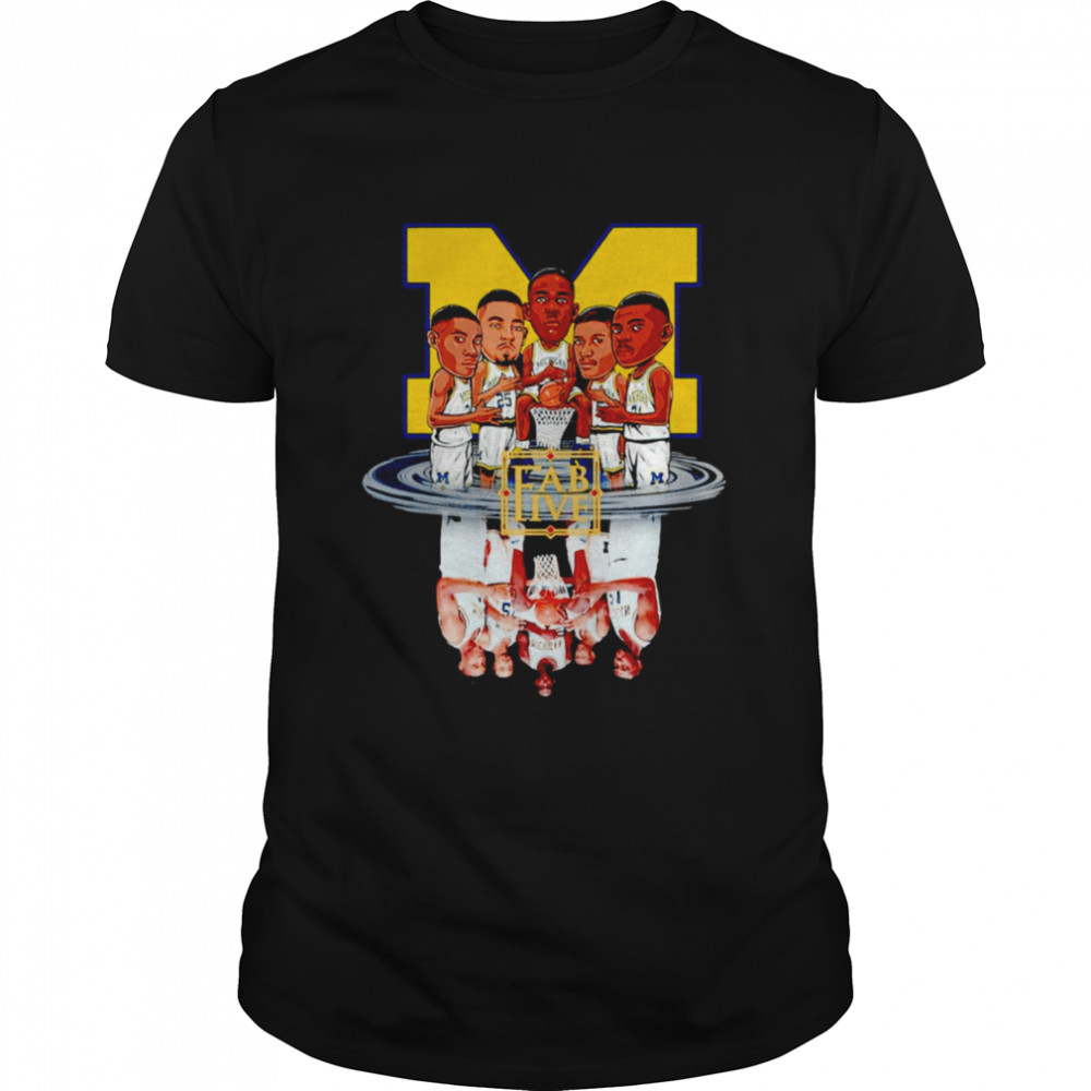 Michigan Wolverines men’s basketball Fab five shirt