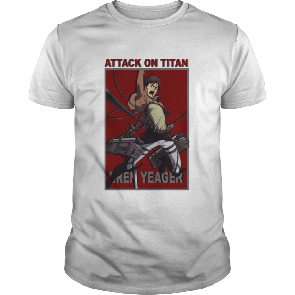 Retro Graphic Eren Yeager Attack On Titan Japanese Anime shirt
