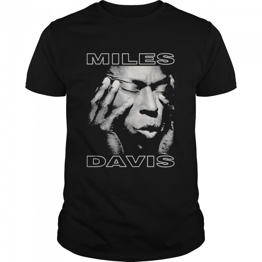Black and white design Miles Davis t-shirt