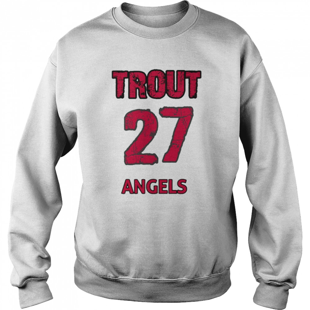 The 27 Angels Mike Trout Red Text Baseball shirt - Kingteeshop