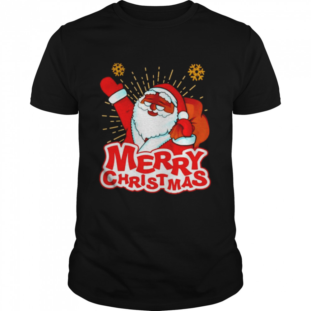 Awesome joyful black Santa Claus Merry Christmas shirt Classic Men's T-shirt