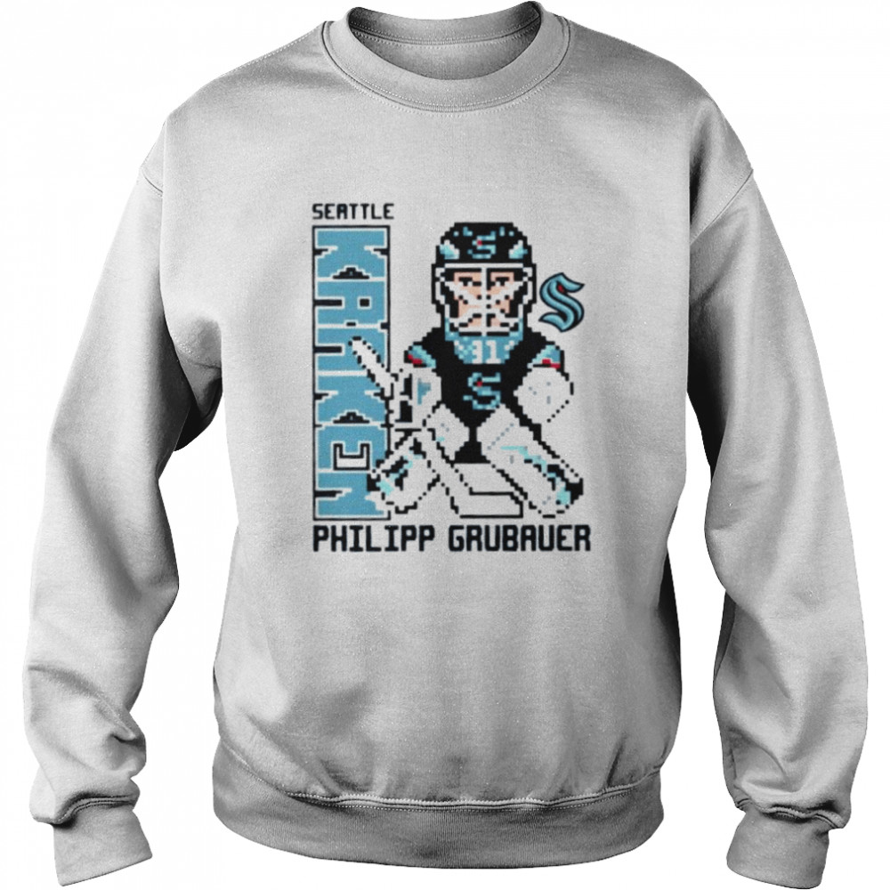 Philipp Grubauer Seattle Kraken Youth Pixel Player Shirt,Sweater