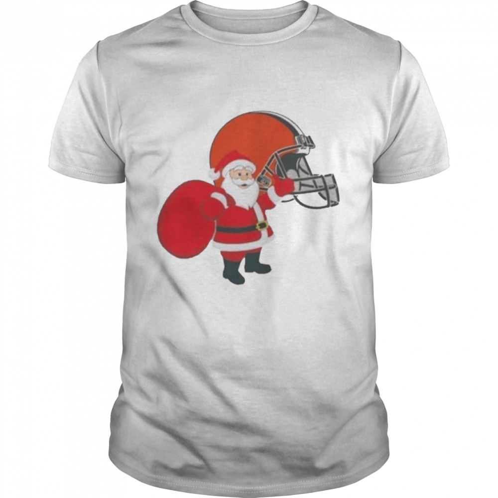 Santa Claus Cleveland Browns NFL Christmas 2022 shirt Classic Men's T-shirt