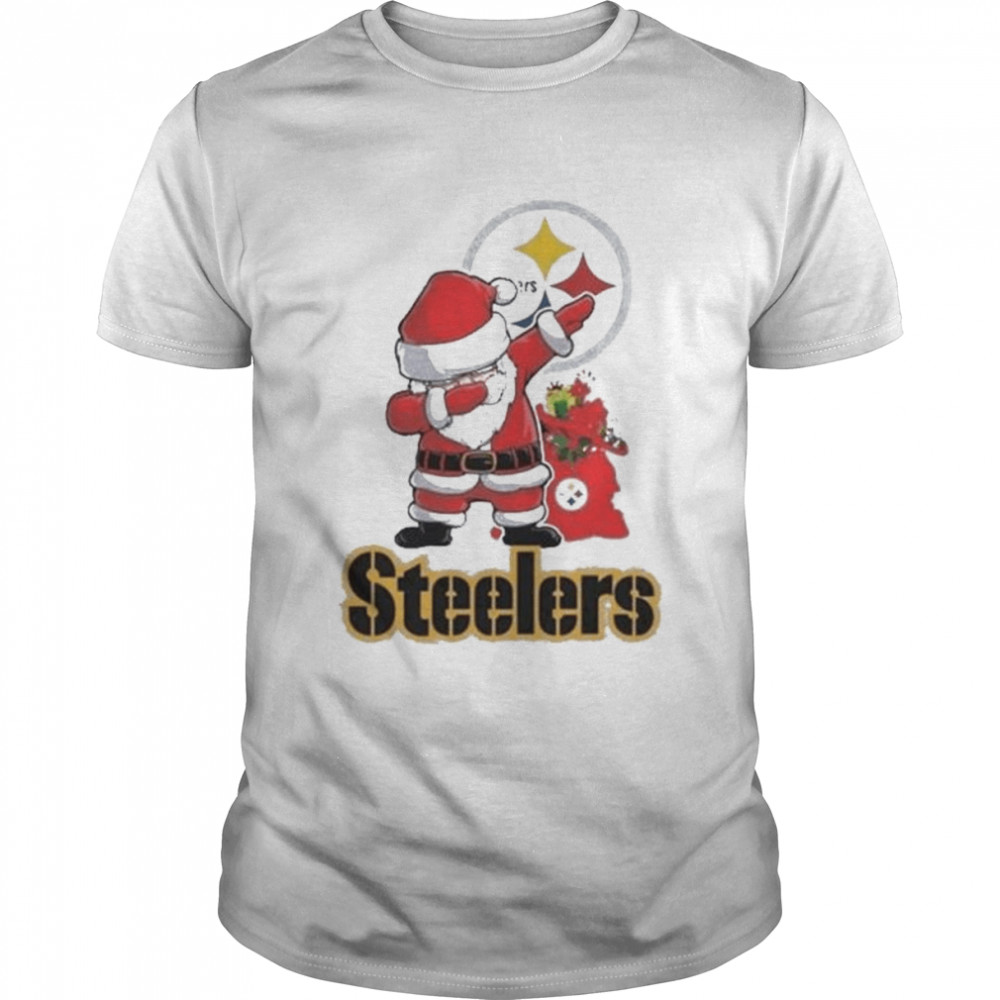 Santa Claus Dabbing Pittsburgh Steelers NFL Christmas 2022 shirt Classic Men's T-shirt