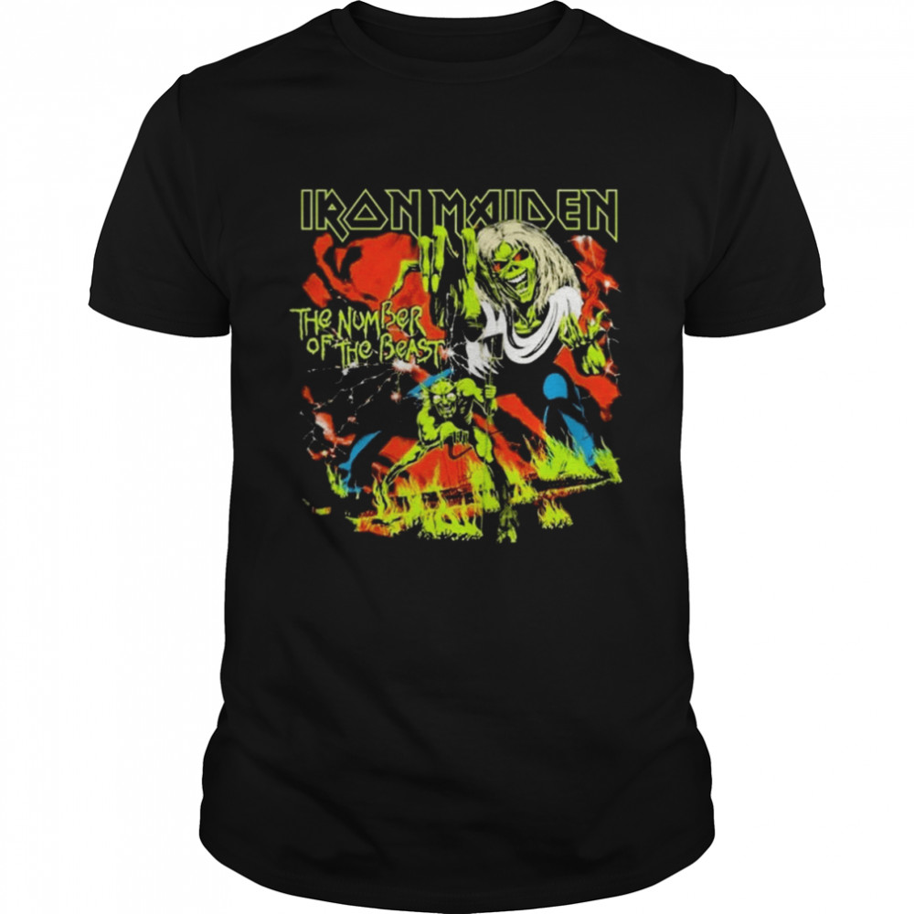 Iron Maiden Number Of The Beast Special Edition Glow In The Dark Shirt