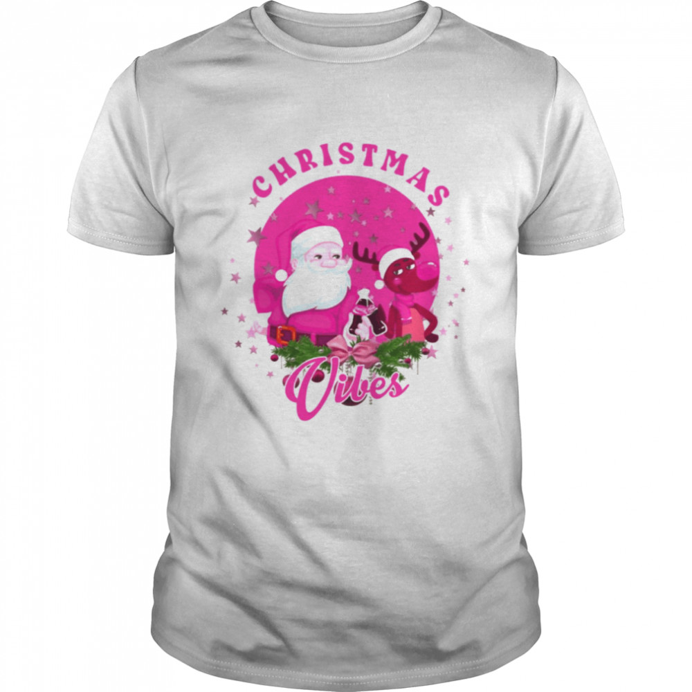 Vintage Santa Christmas Pink Vibes shirt