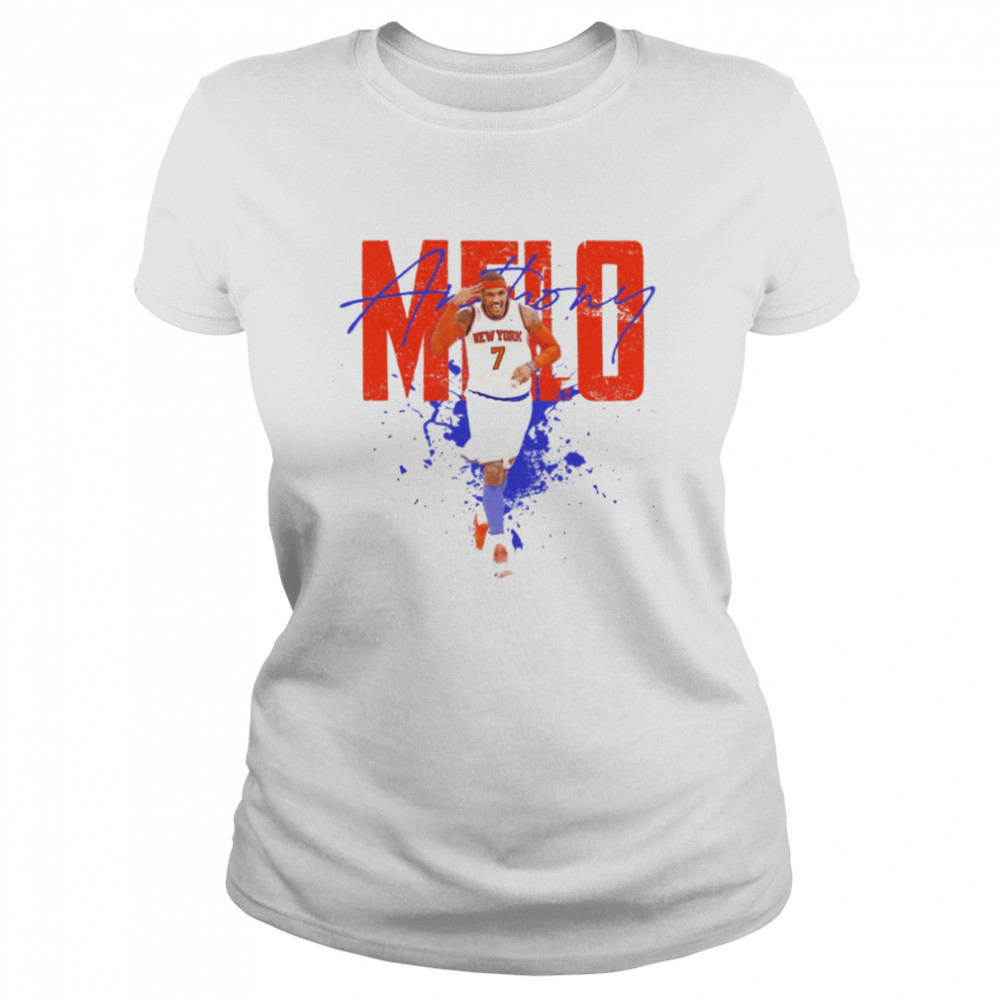 New York Knicks Number 7 Carmelo Anthony Shirt - Teexpace