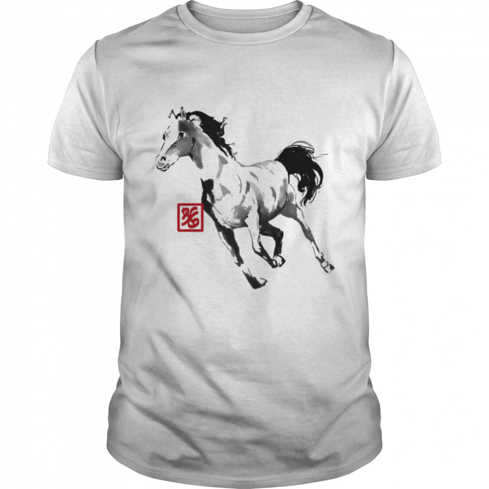 Sumi E Horse Japanese Streetwear shirt