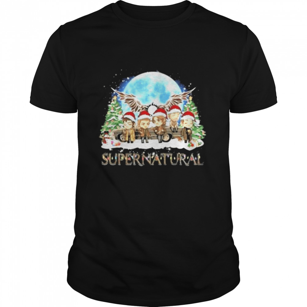 Supernatural Characters Chibi Santa 2022 Merry Christmas Shirt