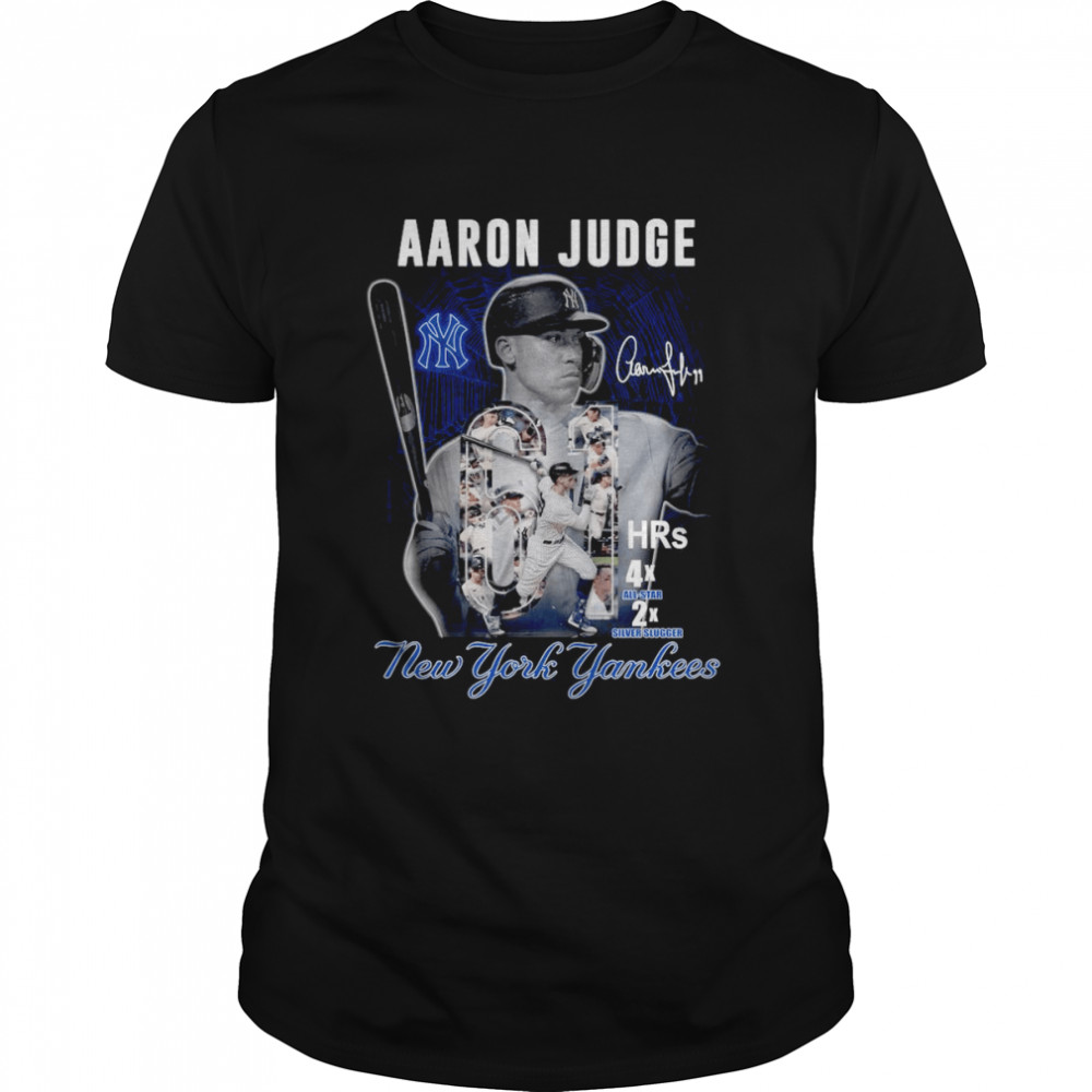 Aaron Judge 61 HRs New York Yankees Signature 2022 Mens Shirt - Limotees