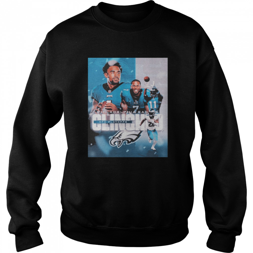 Philadelphia eagles 2022 clinched playoffs team T-shirt