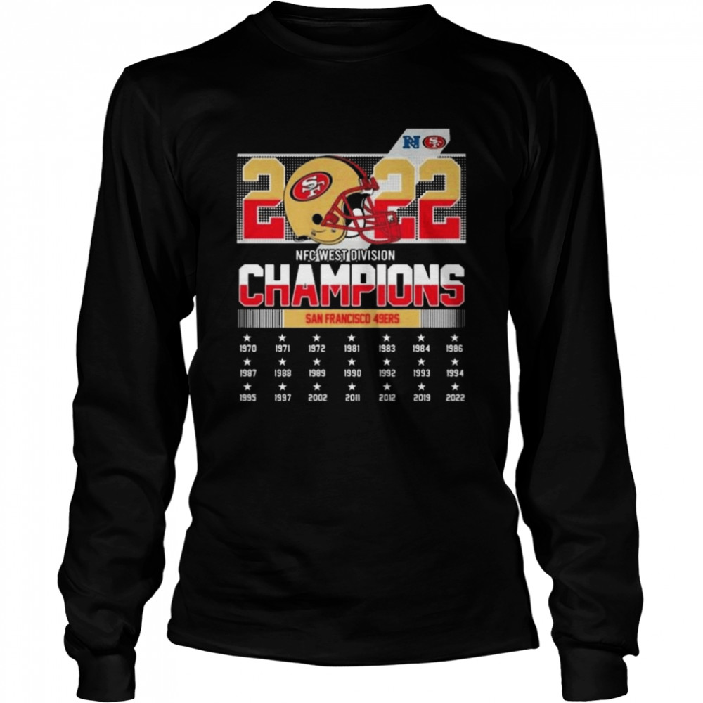 San Francisco 49ers 2022 NFC West Champions 1970 2022 Signatures Shirt