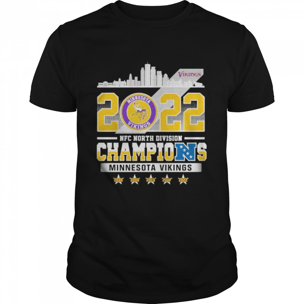 2022 NFC North division Champions Minnesota Vikings 2008 2022 shirt