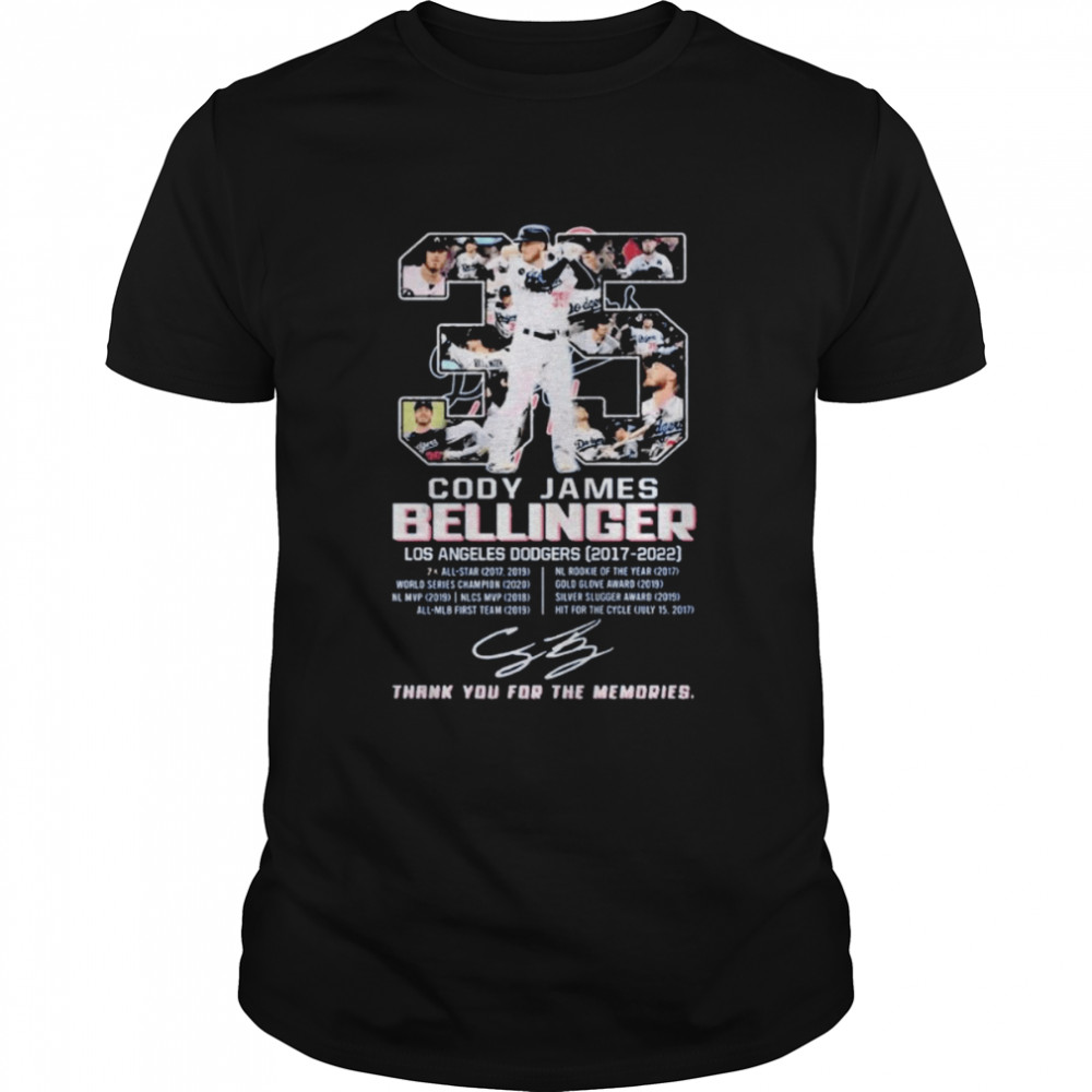 Cody James Bellinger Los Angeles Dodgers 2017 – 2022 Thank You For The Memories T-Shirt