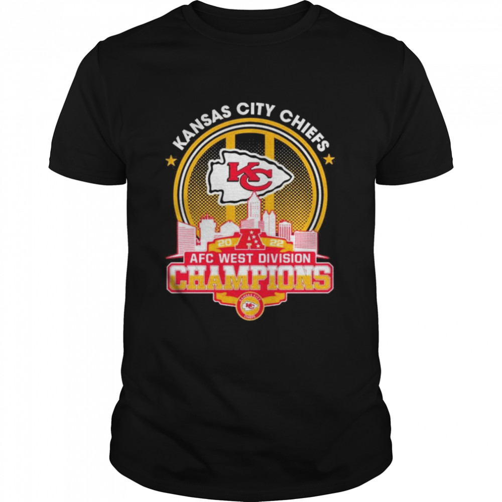Kansas City Chiefs 2022 AFC west division Champions matchup skyline shirt