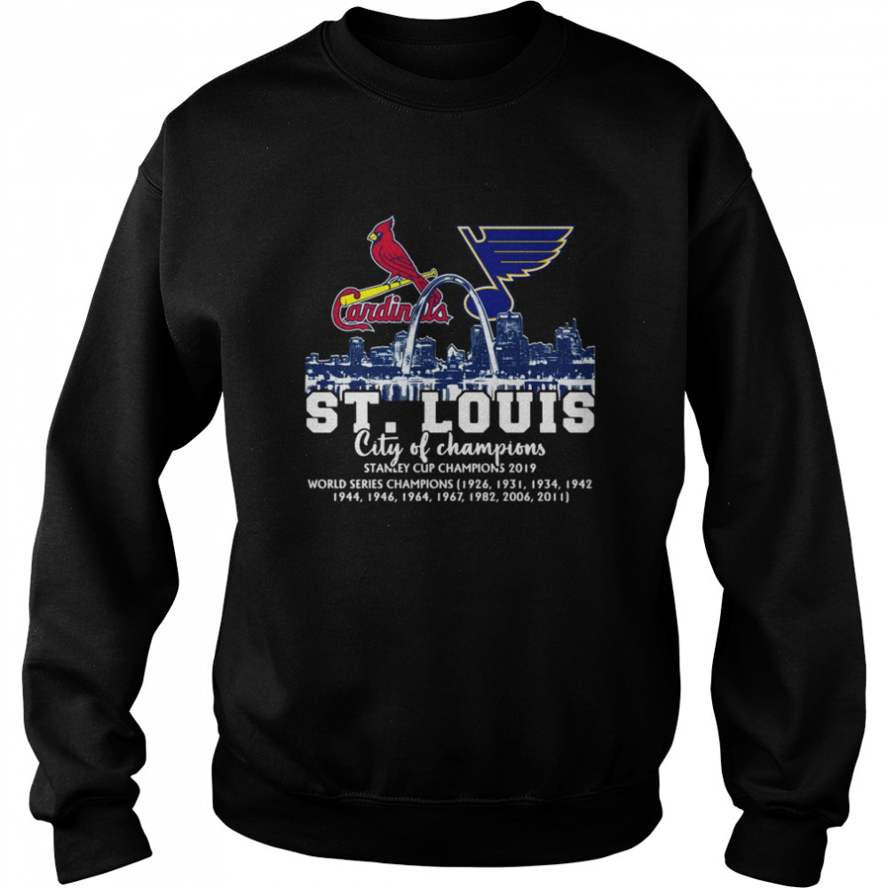 St Louis Blues and St Louis Cardinals logo shirt, hoodie, sweater