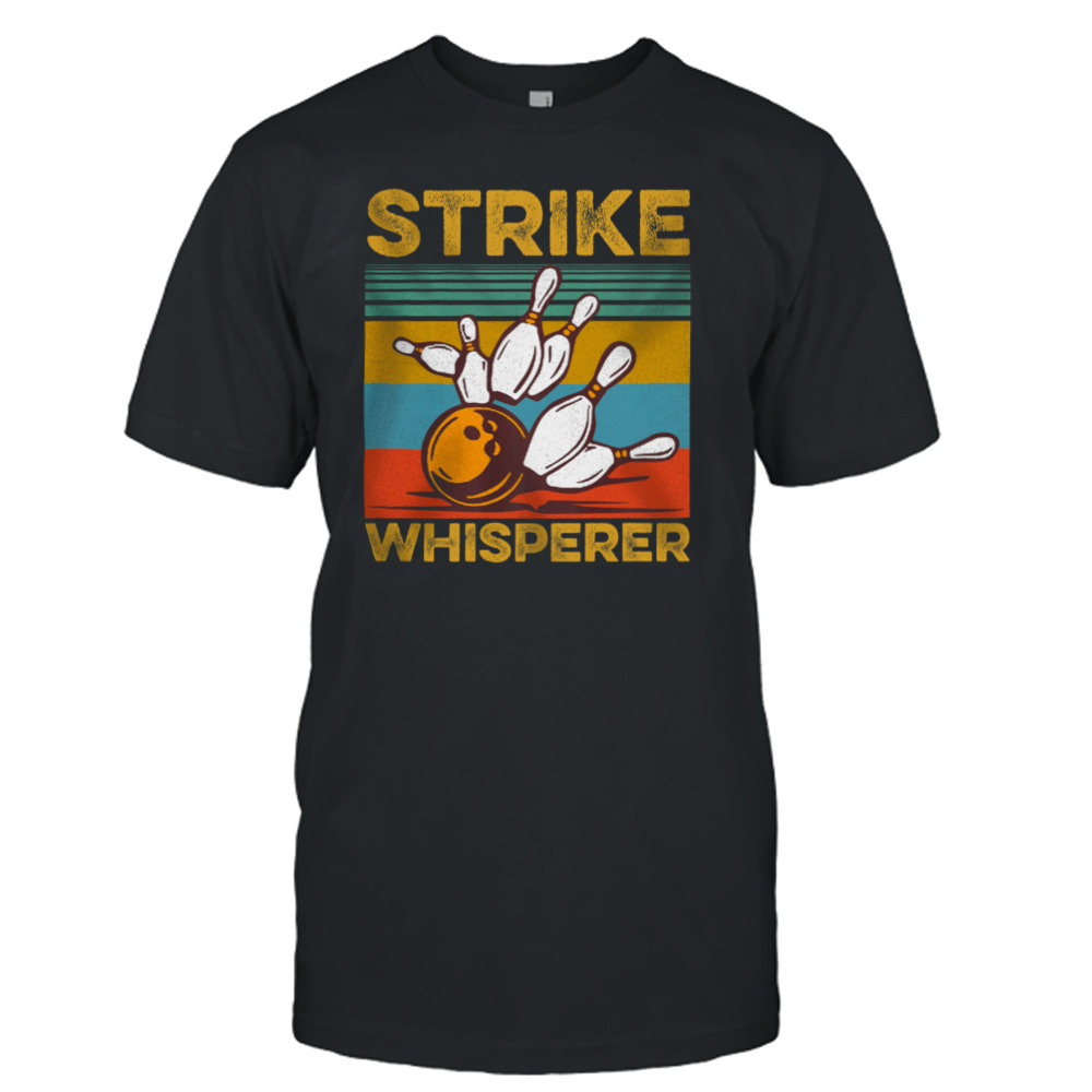 Strike Whisperer Bowling Vintage Retro Shirt