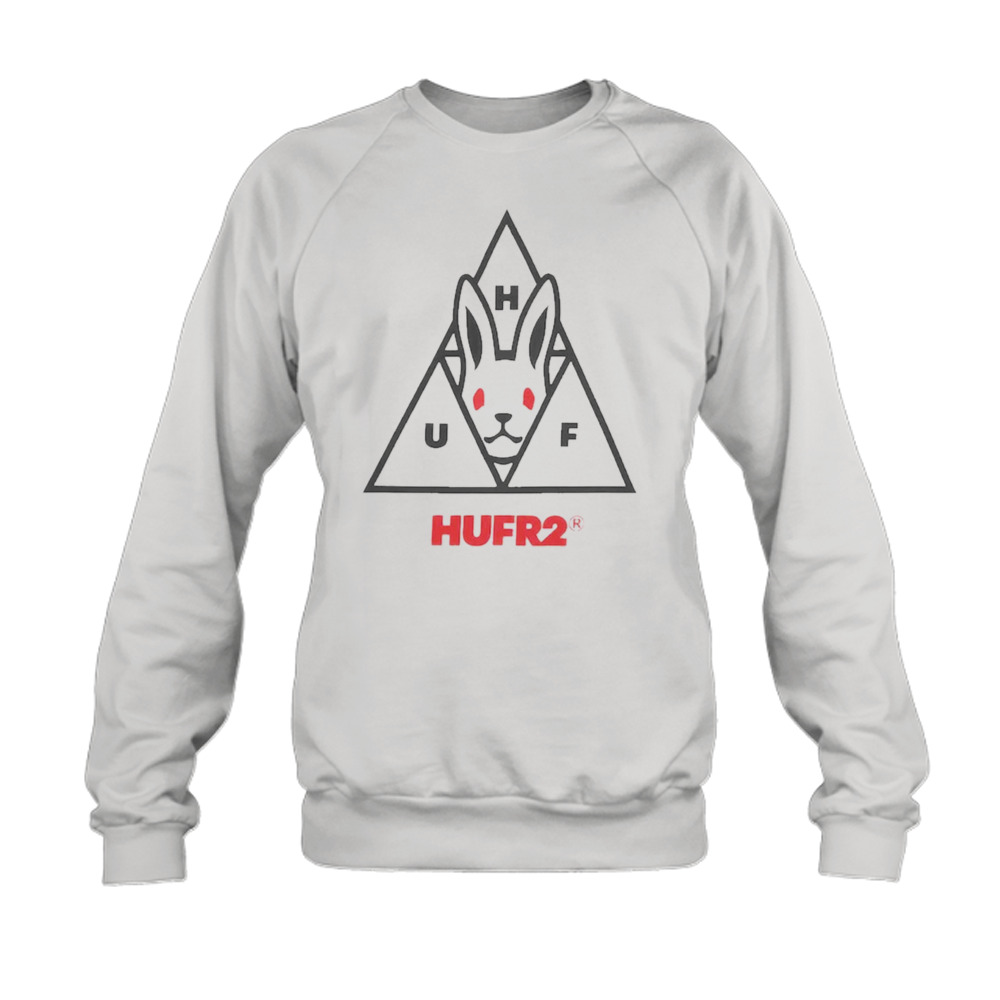 Huf x fr2 white rabbit and triangle shirt