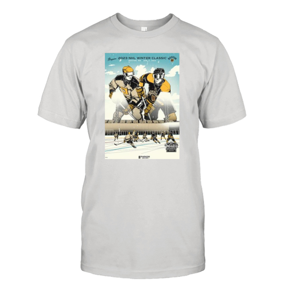 Boston Bruins Vs Penguins 2023 NHL Winter Classic Poster Shirt