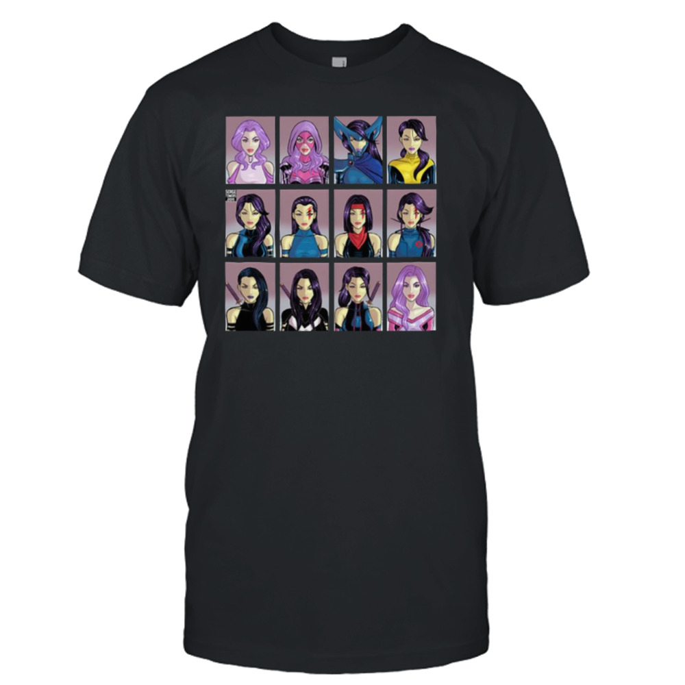 Psylocke Through The Ages Marvel Characters shirt