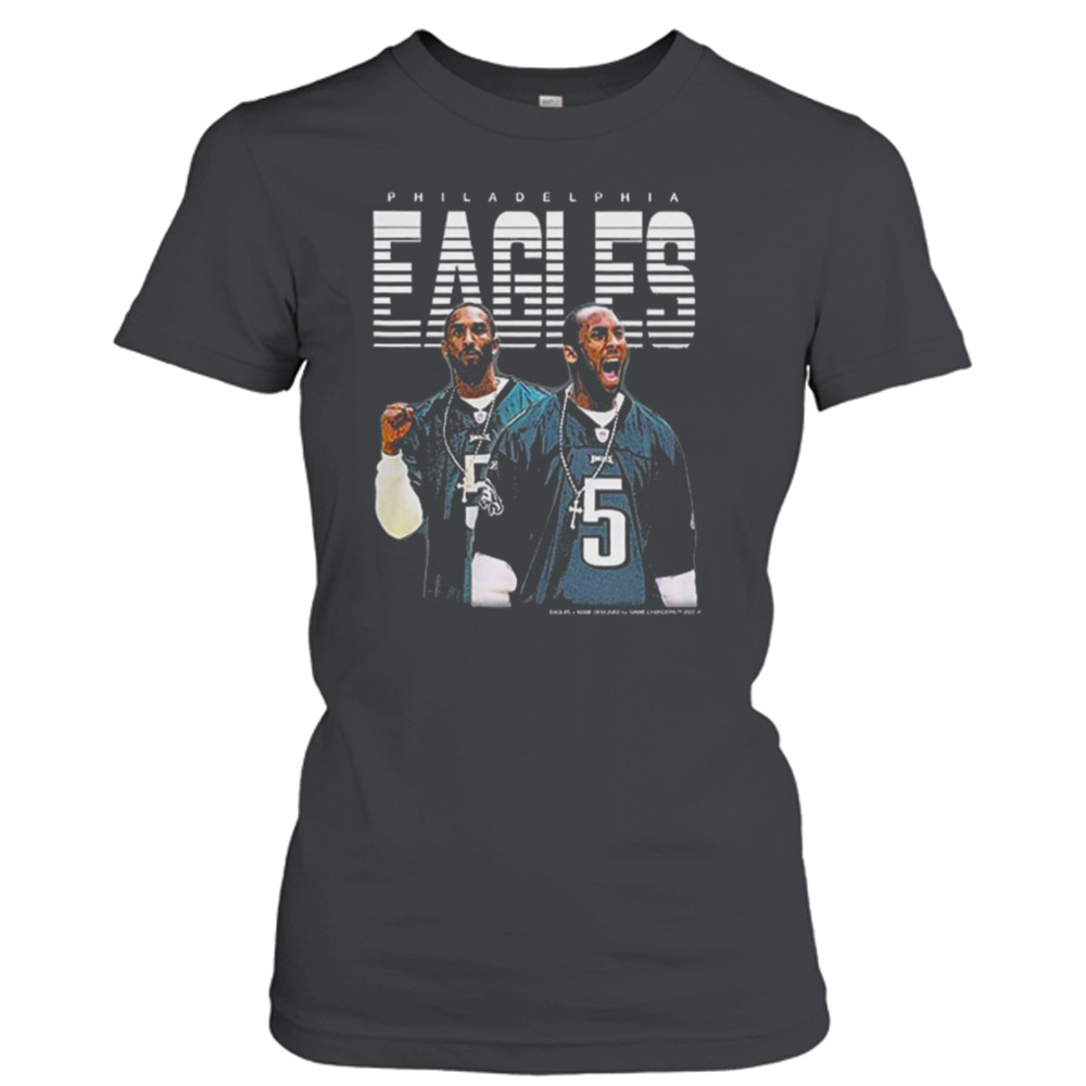 Kobe Bryant Wearing Philadelphia Eagles Jersey T Shirt