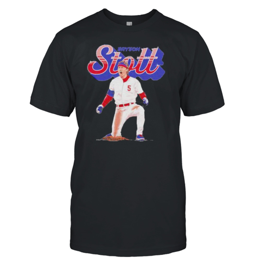 Bryson Stott No. 5 Baseball Jersey Phillies Baseball Player Printed Shirt  White