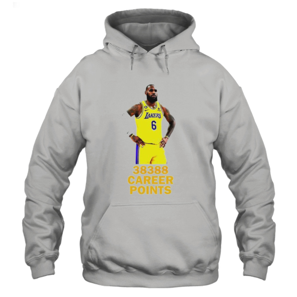 lebron James Los Angeles Lakers 38388 career points shirt